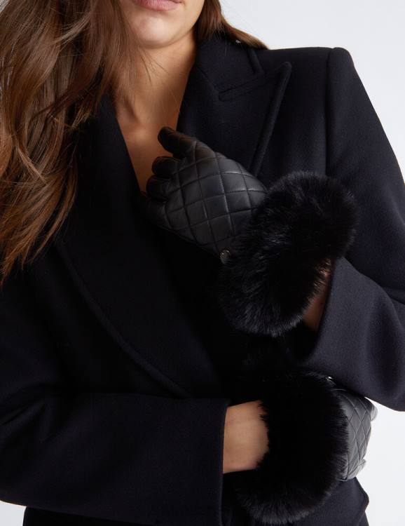 Accessories Liu Jo Leather Gloves Women F6062397