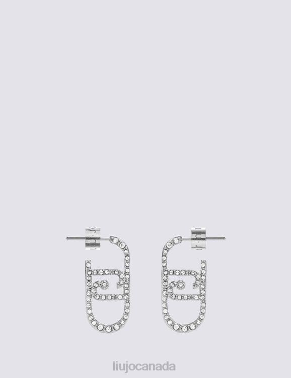 Accessories Liu Jo Monogram Earrings With Diamantes Women F6062075