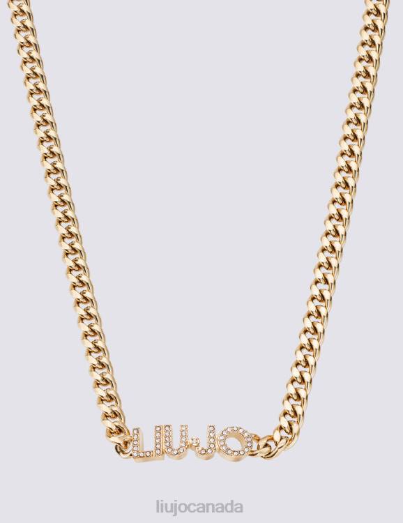 Accessories Liu Jo Necklace With Bejewelled Logo Women F6062062