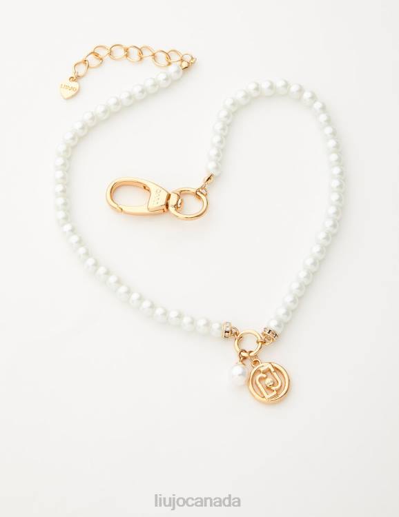 Accessories Liu Jo Pearl Necklace With Logo Women F6062294