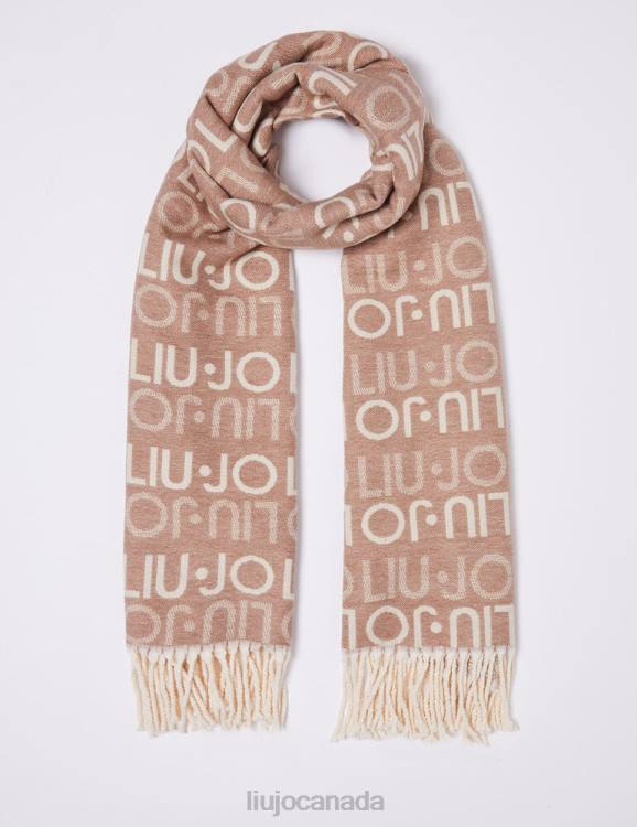 Accessories Liu Jo Beige Stole With Logo Women F6062128