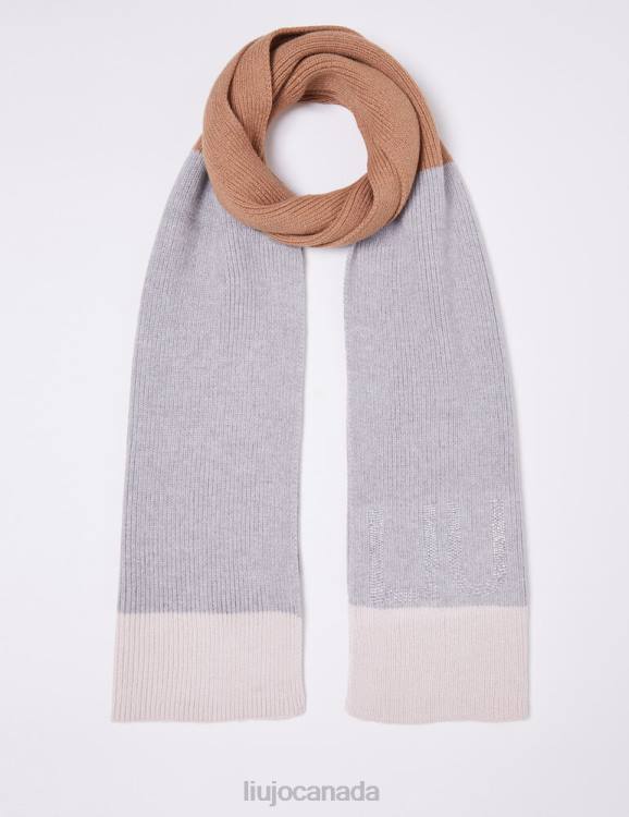 Accessories Liu Jo Colour Block Scarf With Logo And Gemstones Women F6062194