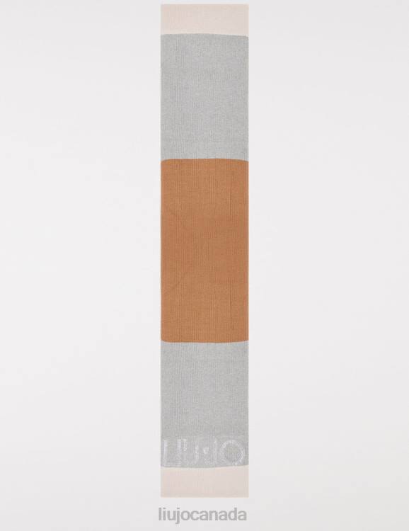 Accessories Liu Jo Colour Block Scarf With Logo And Gemstones Women F6062194