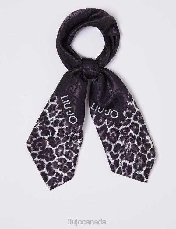 Accessories Liu Jo Eco-Friendly Scarf With Animal-Print Logo Women F6062350
