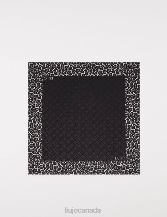 Accessories Liu Jo Eco-Friendly Scarf With Animal-Print Logo Women F6062350
