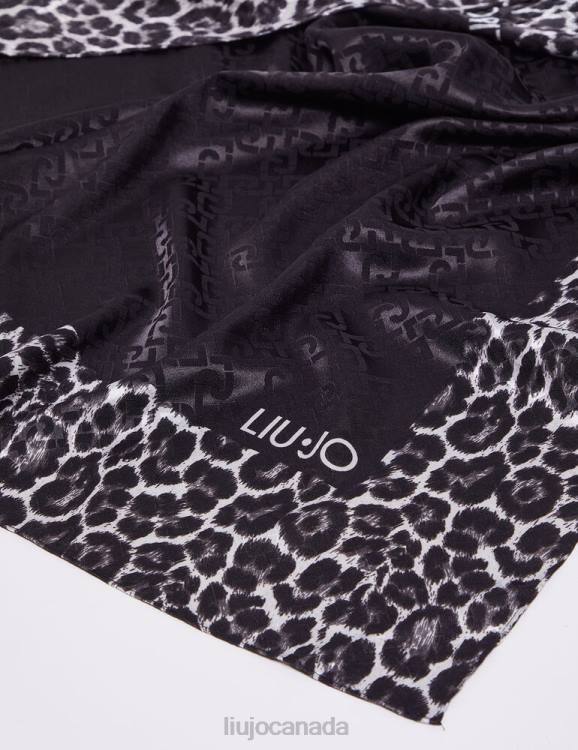 Accessories Liu Jo Eco-Friendly Scarf With Animal-Print Logo Women F6062350