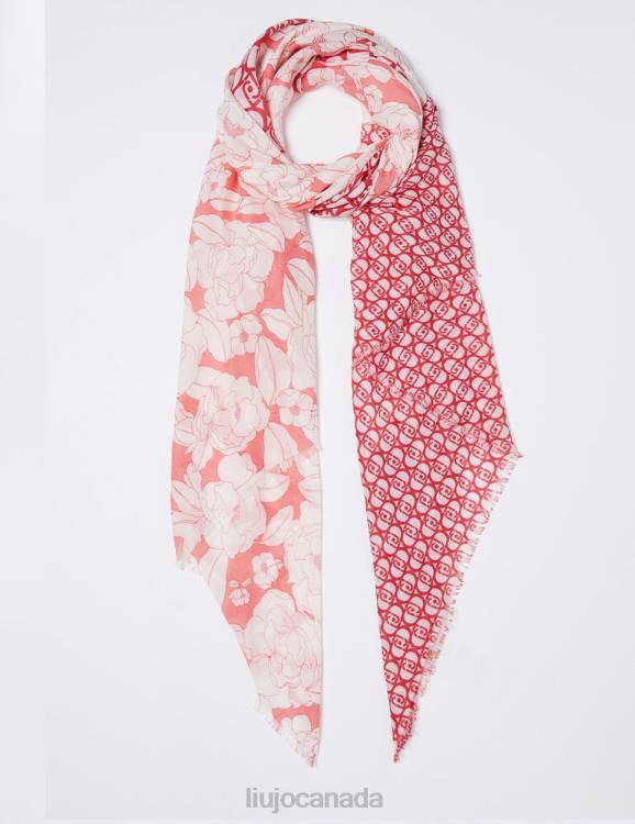 Accessories Liu Jo Floral Stole With Logo Women F6062130