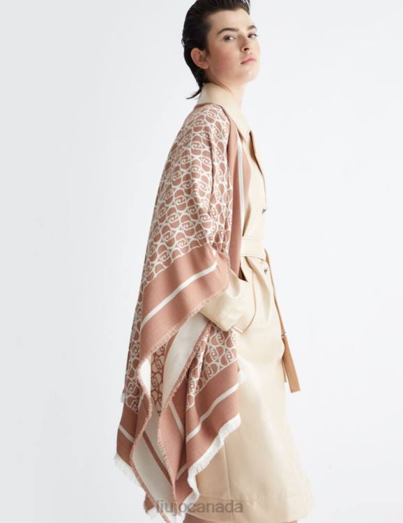 Accessories Liu Jo Jacquard Cape With Logo Women F6061081