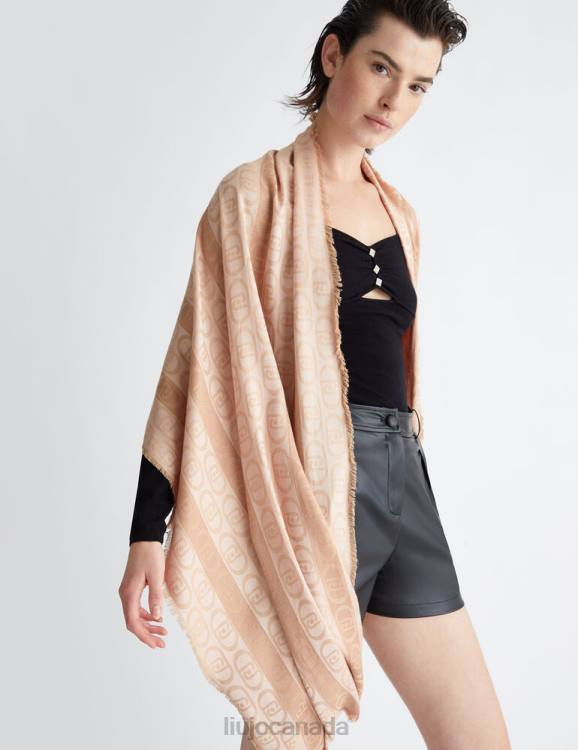 Accessories Liu Jo Monogram-Pattern Jacquard Stole Women F6062138