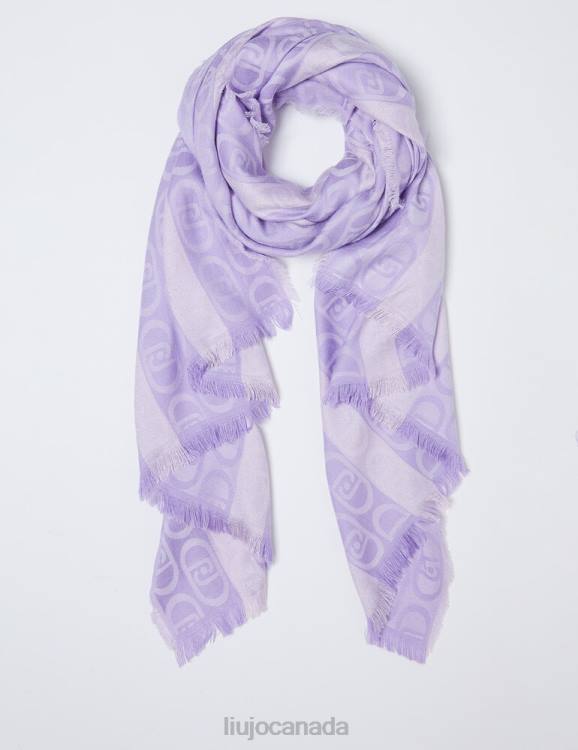 Accessories Liu Jo Monogram-Pattern Jacquard Stole Women F6062222