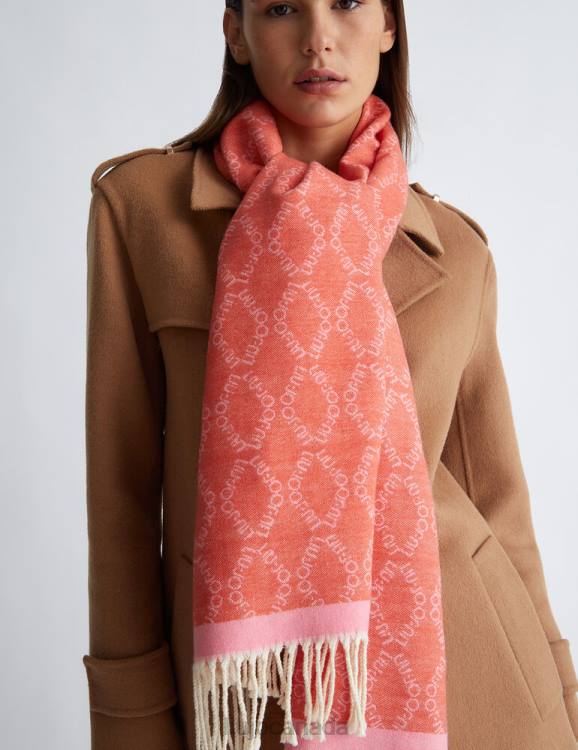 Accessories Liu Jo Pink Stole With Logo Women F6062135