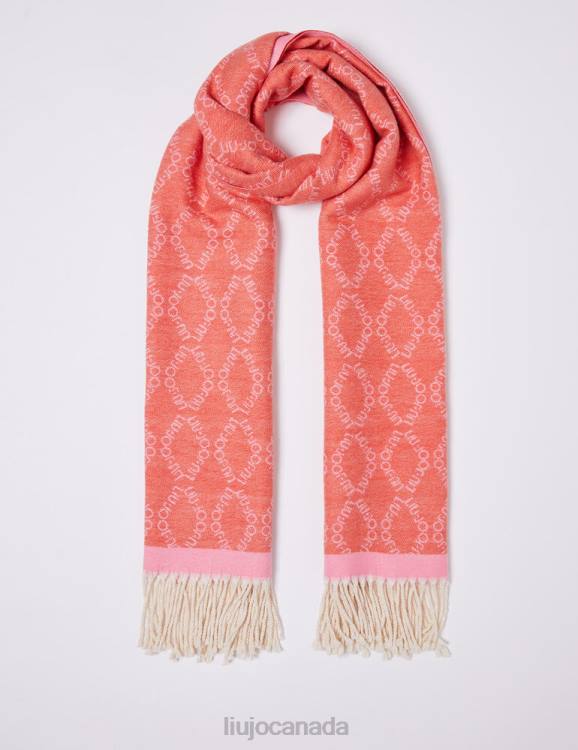 Accessories Liu Jo Pink Stole With Logo Women F6062135