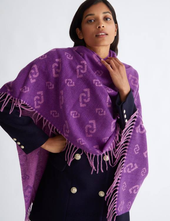 Accessories Liu Jo Poncho With Logo Women F6062061