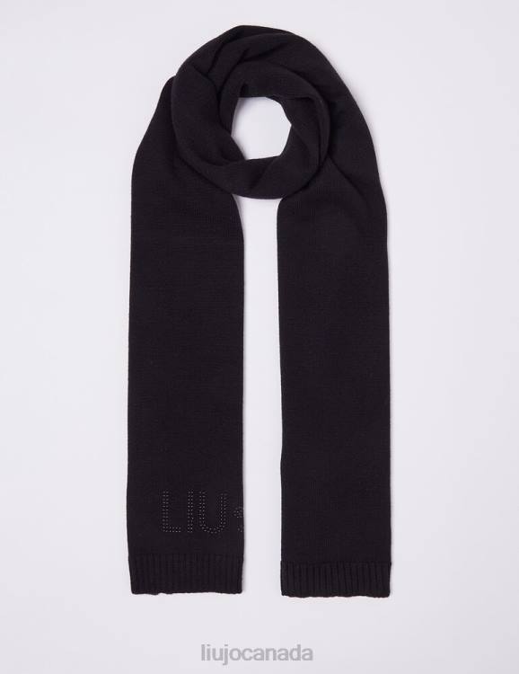 Accessories Liu Jo Scarf With Logo And Studs Women F6062247