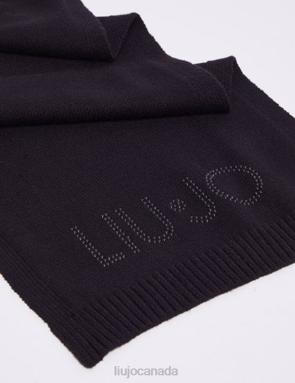 Accessories Liu Jo Scarf With Logo And Studs Women F6062247