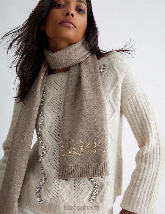 Accessories Liu Jo Scarf With Logo And Studs Women F6062332