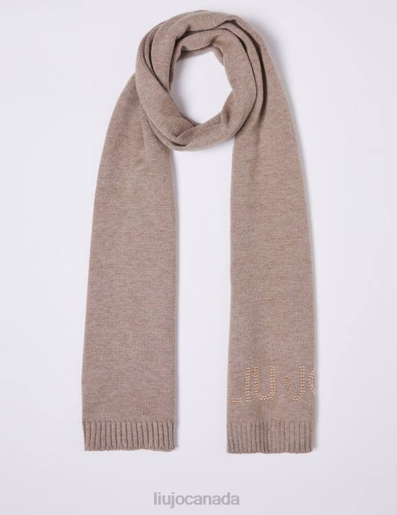 Accessories Liu Jo Scarf With Logo And Studs Women F6062332