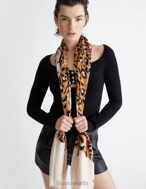 Accessories Liu Jo Shawl With Animal Print Women F6062185