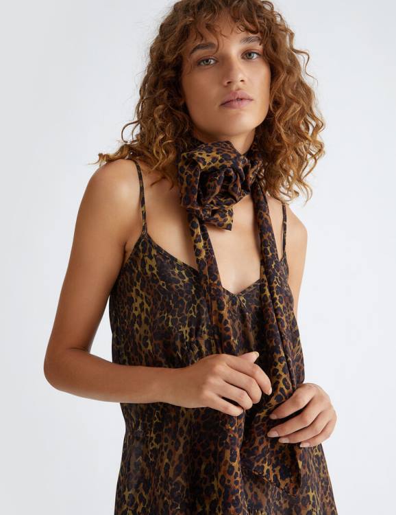 Accessories Liu Jo Silk Scarf With Brooch Women F606353