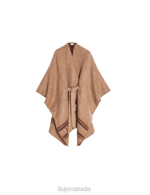 Accessories Liu Jo Striped Poncho With Jewel Brooch Women F6062779