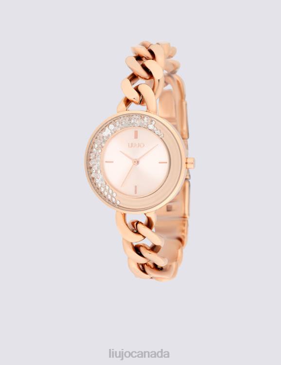 Accessories Liu Jo Steel Watch With Bejewelled Chain Women F6062065
