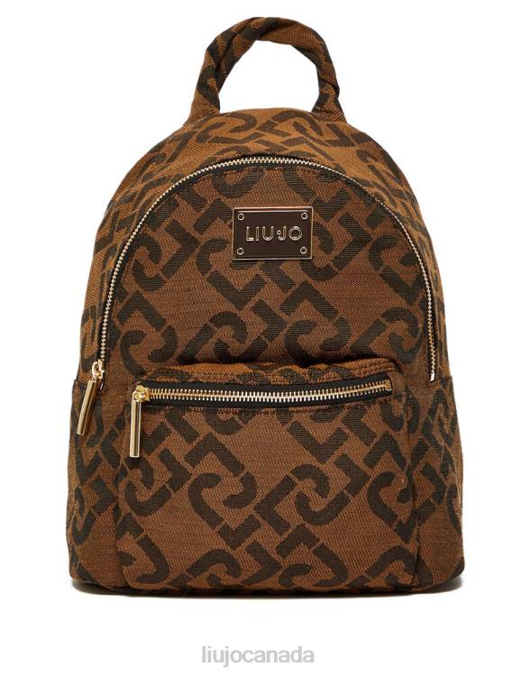 Bags Liu Jo Backpack With Jacquard Logo Women F6062789