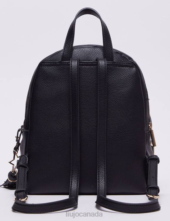Bags Liu Jo Black Backpack With Maxi-Logo Women F6061453