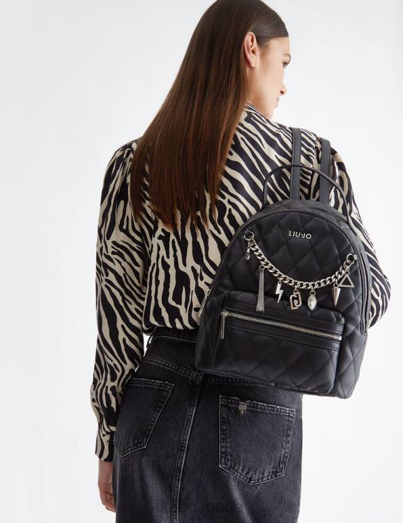 Bags Liu Jo Quilted Backpack With Charm Women F6061654