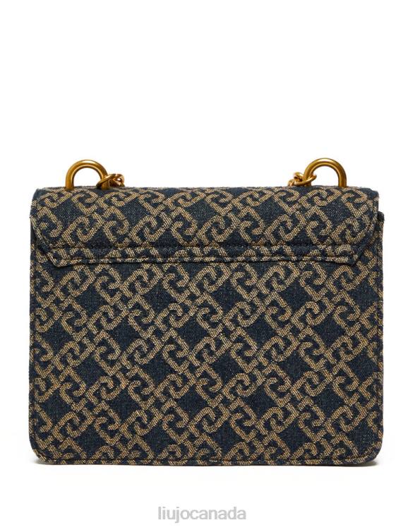 Bags Liu Jo Handbag With Jacquard Logo And Gemstones Women F6062729