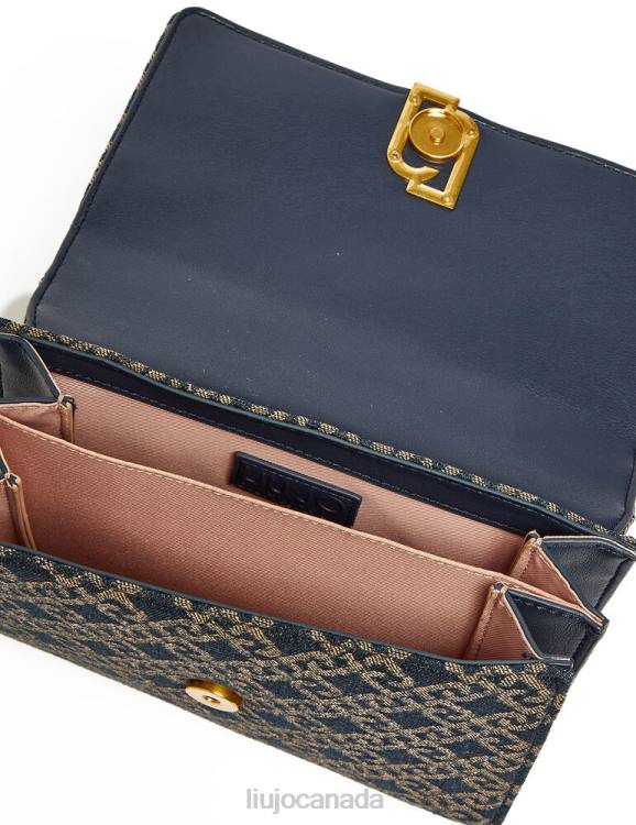 Bags Liu Jo Handbag With Jacquard Logo And Gemstones Women F6062729