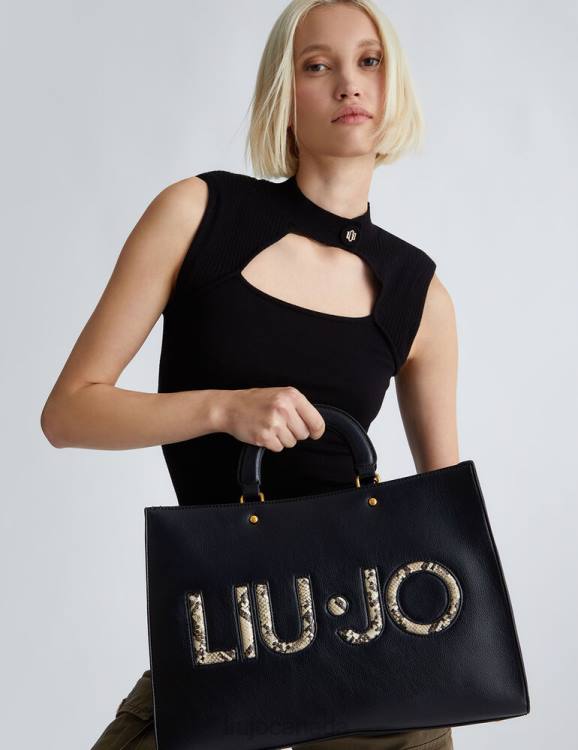 Bags Liu Jo Handbag With Snakeskin Effect Logo Women F6061408