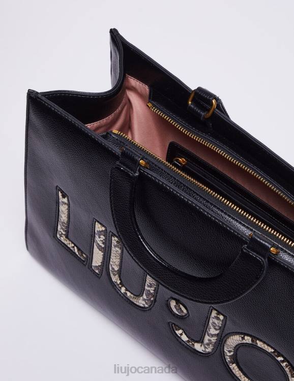 Bags Liu Jo Handbag With Snakeskin Effect Logo Women F6061408