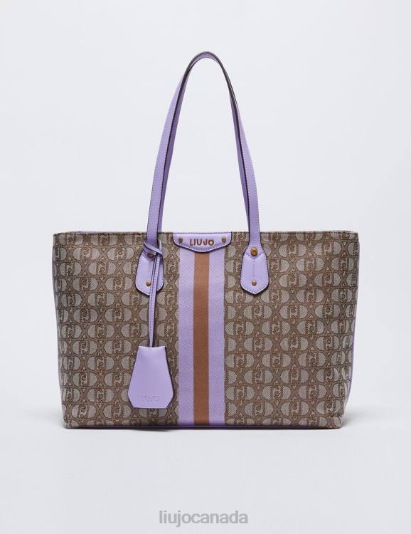 Bags Liu Jo Jacquard Shopping Bag With Logo Women F6061505