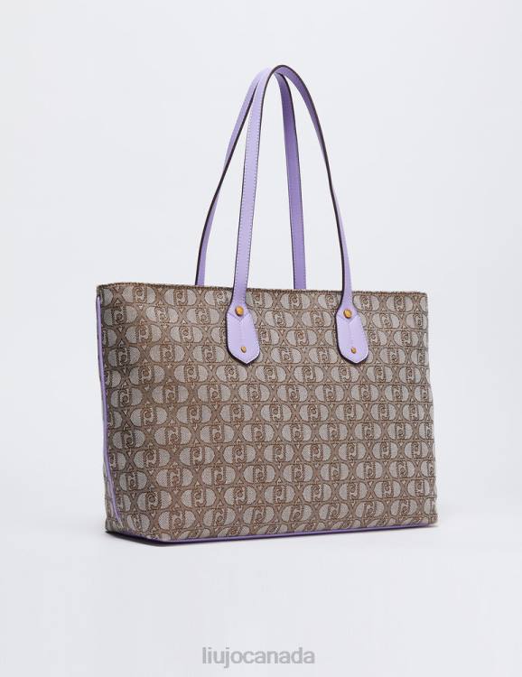 Bags Liu Jo Jacquard Shopping Bag With Logo Women F6061505