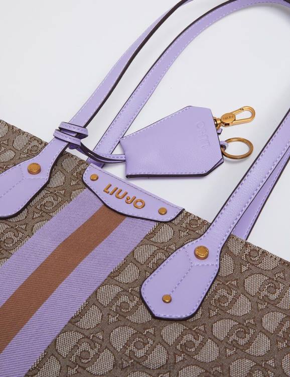 Bags Liu Jo Jacquard Shopping Bag With Logo Women F6061505