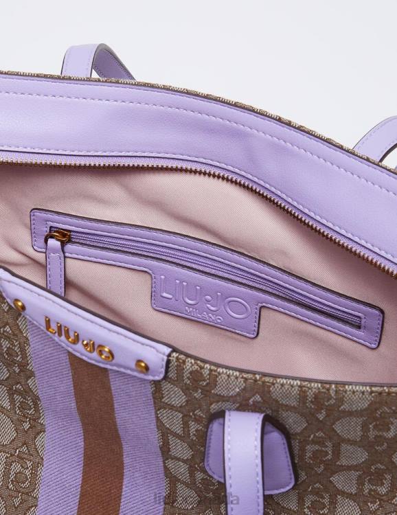 Bags Liu Jo Jacquard Shopping Bag With Logo Women F6061505