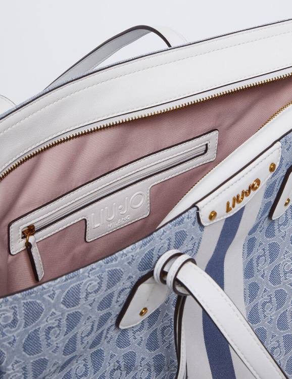 Bags Liu Jo Jacquard Shopping Bag With Logo Women F6061552