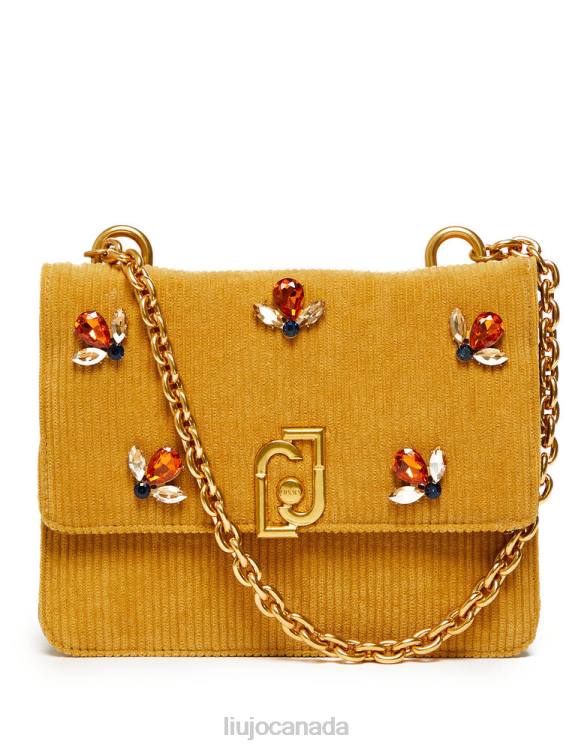 Bags Liu Jo Velvet Handbag With Gemstones Women F6062705