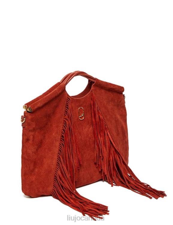 Bags Liu Jo Leather Shopping Bag With Fringes Women F6062619