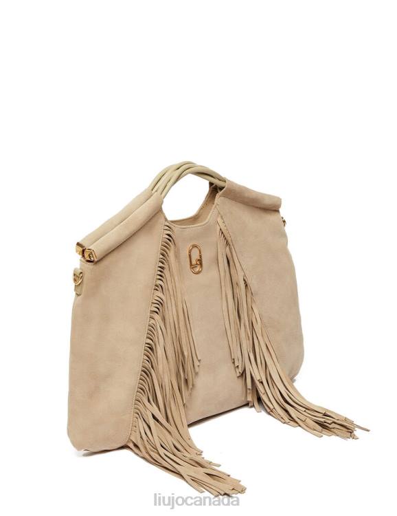 Bags Liu Jo Leather Shopping Bag With Fringes Women F6062629