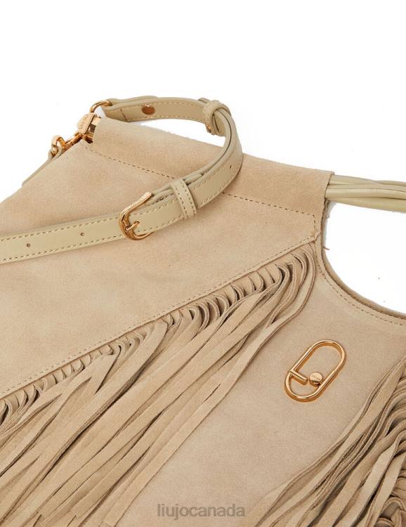 Bags Liu Jo Leather Shopping Bag With Fringes Women F6062629