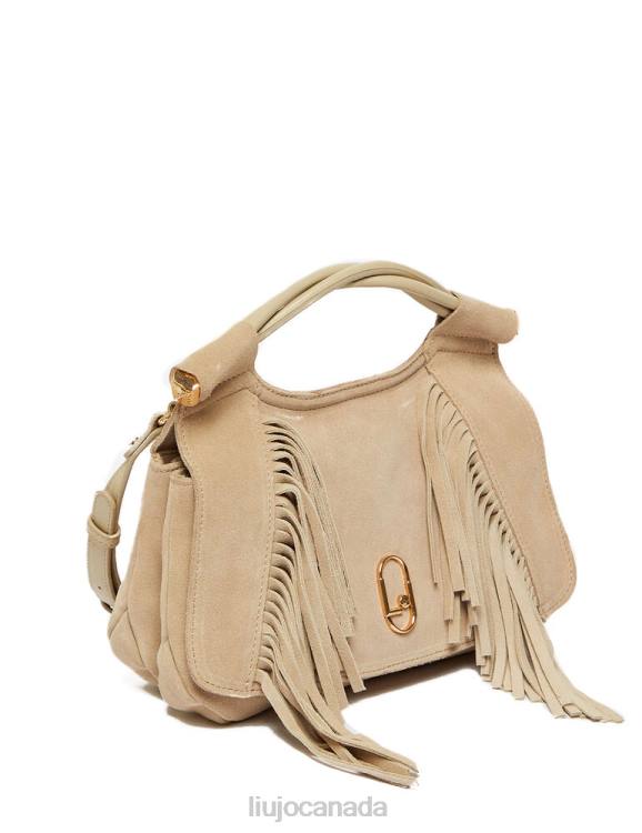 Bags Liu Jo Leather Shoulder Bag With Fringes Women F6062662