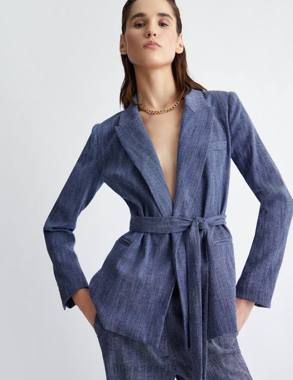 Clothing Liu Jo Denim Blazer With Belt Women F606619