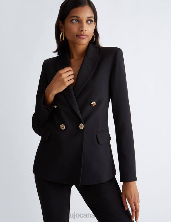 Clothing Liu Jo Double-Breasted Black Blazer Women F606511