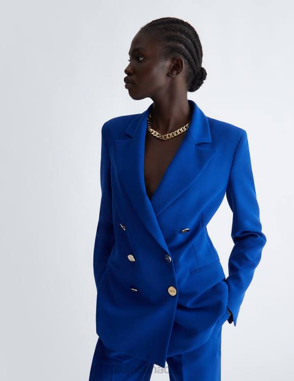Clothing Liu Jo Double-Breasted Blue Blazer Women F606313