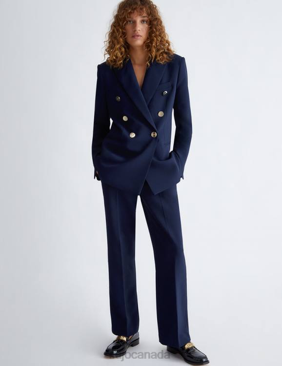 Clothing Liu Jo Double-Breasted Dark Blue Blazer Women F606133