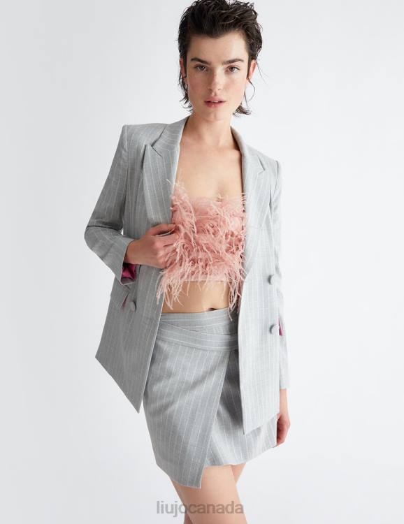 Clothing Liu Jo Double-Breasted Pinstripe Blazer Women F606633