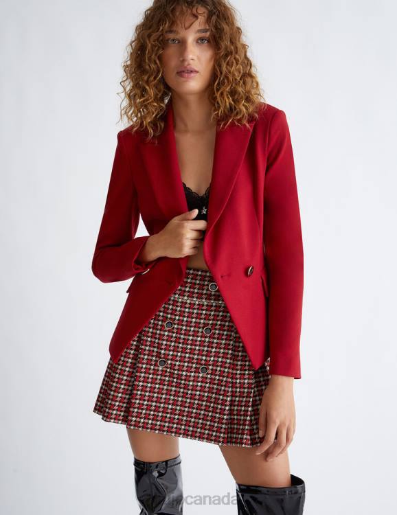 Clothing Liu Jo Double-Breasted Red Blazer Women F606807