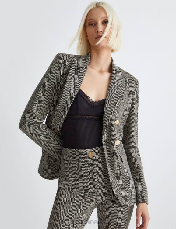 Clothing Liu Jo Jacquard Chevron Blazer Women F606750