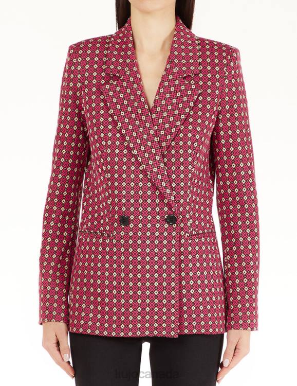 Clothing Liu Jo Jersey Blazer With Geometric Print Women F6062512